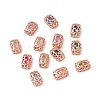 Eco-friendly Brass Micro Pave Cubic Zirconia Multi-strand Links KK-D076-02B-RG-1