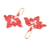 Glass Seed Bead Dangle Earrings EJEW-MZ00285-01-4