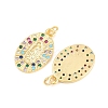 Brass Micro Pave Colorful Cubic Zirconia Pendants KK-P353-19G-01-2