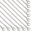 Stainless Steel Curb Chain Necklaces for Men Women NJEW-TAC0001-017-2