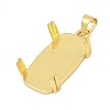 Brass Pendant Cabochon Settings KK-F891-04G-2