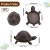 Iron Tortoise Display Decorations DJEW-WH0038-46-2