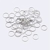 Anti-Tarnish Rhodium Plated 925 Sterling Silver Saw Cut Open Jump Rings STER-F036-02P-1x5mm-1
