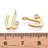 Brass Micro Pave Cubic Zirconia Charms KK-N263-97G-U-3
