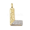 Brass Micro Pave Cubic Zirconia Pendants KK-B126-02G-L-1