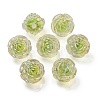 UV Plating Rainbow Iridescent Acrylic Beads LS-OACR-P010-20F-1