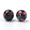 Opaque Printed Acrylic Beads MACR-S271-10mm-14-2