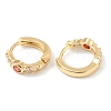 Brass Micro Pave Cubic Zirconia Huggie Hoop Earrings EJEW-L234-034B-G-2