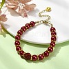 Glass Imitation Pearl Beaded Bracelets for Women BJEW-JB10034-04-2
