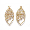 Brass Filigree Pendants KK-T038-338G-02-1