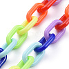 Handmade Opaque Acrylic Cable Chains X-AJEW-JB00672-2