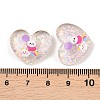 Printed Translucent Epoxy Resin Cabochons RESI-XCP0002-63B-3