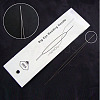 Stainless Steel Collapsible Big Eye Beading Needles X-ES001Y-5.0CM-01-1