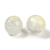 Two Tone Resin European Beads with Glitter Powder RESI-F055-01-2