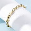 304 Stainless Steel Coffee Bean Chain Bracelets for Men Women BJEW-G725-06G-2