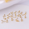 Brass Micro Pave Clear Cubic Zirconia Butterfly Cartilage Earrings WGFE0B0-31-3