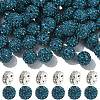 100Pcs Pave Disco Ball Beads RB-YW0001-30M-1