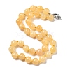 14mm Round Natural White Jade Beaded Necklaces NJEW-F327-02C-05-1