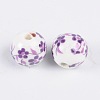 Handmade Printed Porcelain Beads CF187Y-2