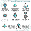 16Pcs 8 Styles Synthetic Turquoise Pendants FIND-SC0003-47-2