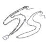 304 Stainless Steel Chain Necklaces NJEW-M078-08P-4