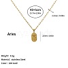304 Stainless Steel Zodiac Constellation Pendant Paperclip Chain Necklaces ZP0058-3-2