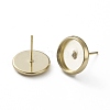 Brass Stud Earring Settings KK-L205-13G-B-1