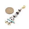 Panda Alloy Enamel Pendant Decorations HJEW-JM01515-3