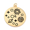 Brass Enamel Pendants KK-F825-03G-1