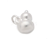 925 Sterling Silver Matte Solid Gourd Charms STER-D300-21S-1