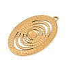 304 Stainless Steel Pendant Cabochon Settings STAS-L313-07G-2