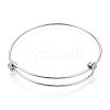 Tarnish Resistant Adjustable 201 Stainless Steel Expandable Bangle Making STAS-R069-04-3