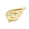 Brass Micro Pave Cubic Zirconia Pendants KK-L228-25B-G-2