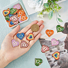 SUPERFINDINGS 36Pcs 6 Colors Alloy Pendants ENAM-FH0001-54-3