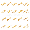 24Pcs 2 Styles Brass Fold Over Clasps KK-UN0003-11G-1