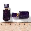 Natural Amethyst Perfume Bottle Pendants G-A026-16B-02-3