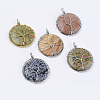 Natural & Synthetic Mixed Stone Big Pendants G-P350-C-1