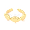 Shell Shape Brass Open Cuff Rings RJEW-U009-07G-2