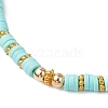 5Pcs 5 Styles Handmade Polymer Clay & Glass Stretch Bracelets BJEW-JB10971-03-4