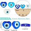 SUPERFINDINGS 30Pcs 3 Colors Handmade Evil Eye Lampwork Beads Strands LAMP-FH0001-10-5