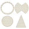 4Pcs 4 Style Wood Wreath Boards DIY-WH0504-132-1