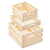 Wooden Storage Wood Nesting Crates CON-WH0092-51-1