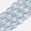 Electroplate Glass Beads Strands EGLA-Q089-A08-1