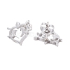 Heart 304 Stainless Steel Stud Earrings for Women EJEW-Z017-05P-2