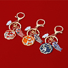 Golden Plated Alloy Enamel Pendants ENAM-CJ0001-62-7