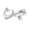 304 Stainless Steel V-shape Stud Earrings EJEW-G293-26P-2