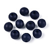Painted Natural Wood Beads WOOD-S049-05B-1