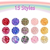 565Pcs 15 Style Transparent Spray Painted Glass Beads Strands GLAA-YW0001-47-2