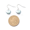 Plastic Pearl Butterfly Dangle Earrings EJEW-JE05028-02-4