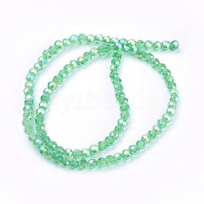 Electroplate Glass Beads Strands EGLA-D021-33-1